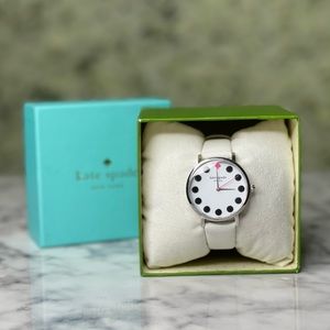 🆕 NWOB Kate Spade White Genuine Leather Watch